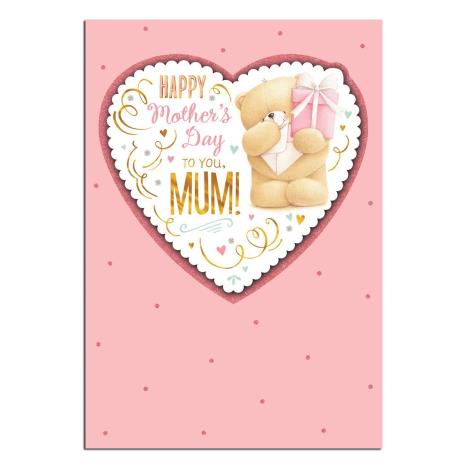 Mum Bear With Present Forever Friends Mothers Day Card